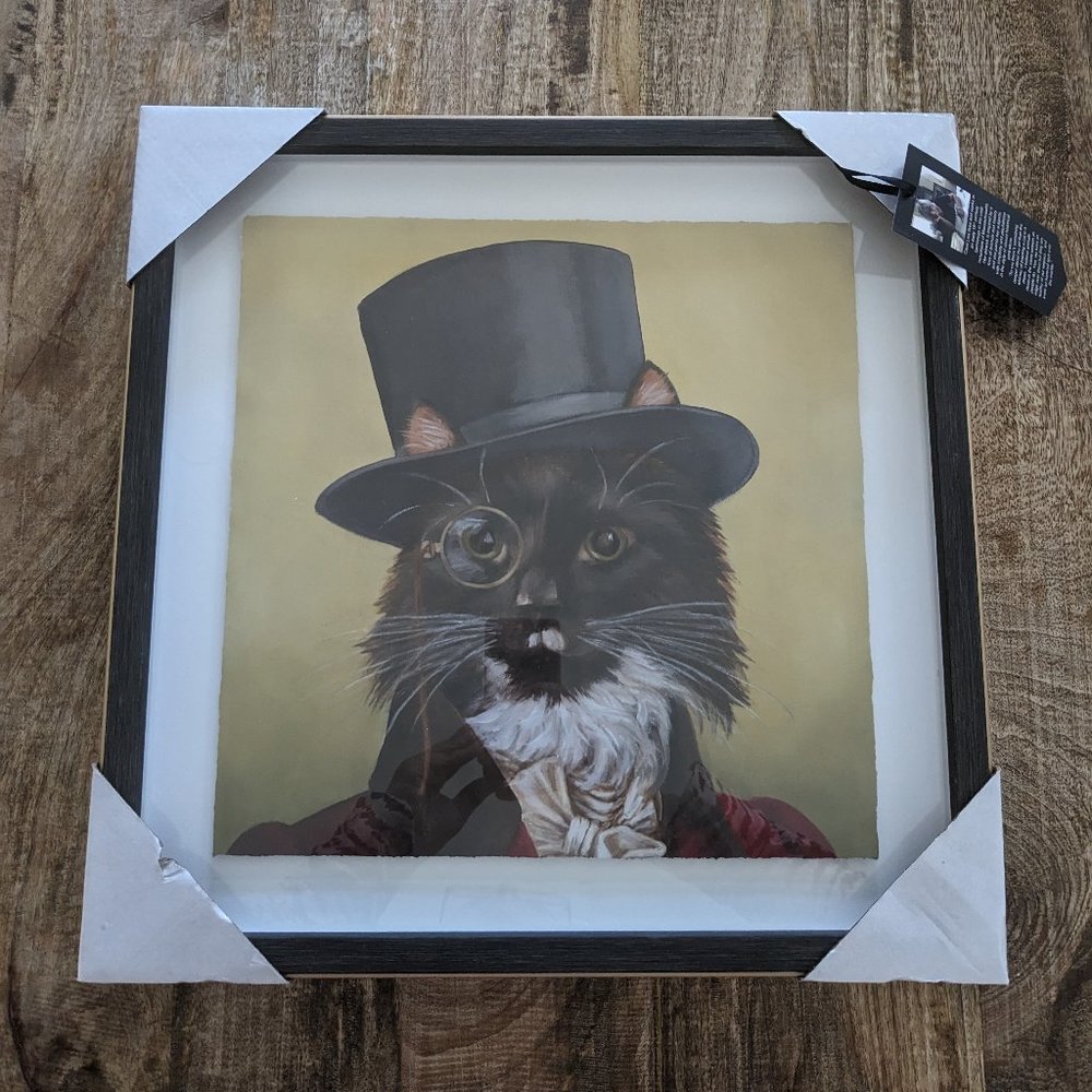 Framed cat art